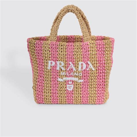 prada beach bag pink stripe|prada nylon tote bag price.